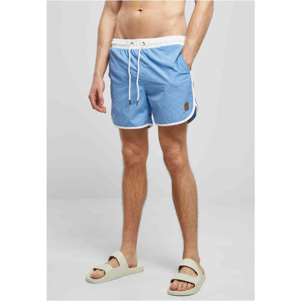 Urban Classics - Retro Swim shorts - Blue/White